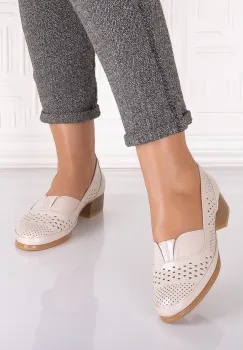 Pantofi casual Bej dama din Piele Ecologica Cosica imagine