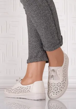 Pantofi casual Bej dama din Piele Ecologica Sorata imagine