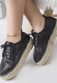 Pantofi casual bertha negru piele ecologica imagine