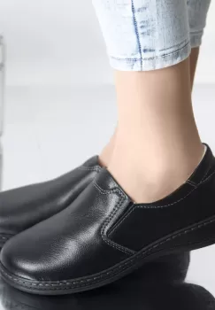 Pantofi casual deborah negru piele naturala imagine