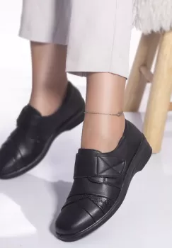 Pantofi casual elleo piele ecologica negru imagine
