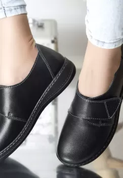 Pantofi casual felicy negru piele naturala imagine