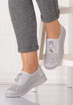 Pantofi casual Gri dama din Piele Ecologica Sorata imagine