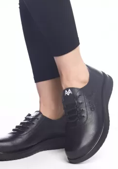 Pantofi casual kaina negru piele ecologica imagine