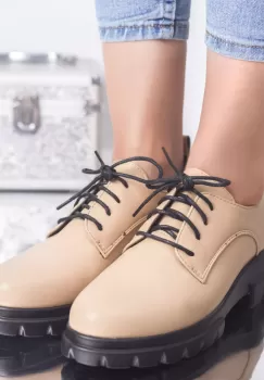 Pantofi casual katy apricot piele ecologica imagine