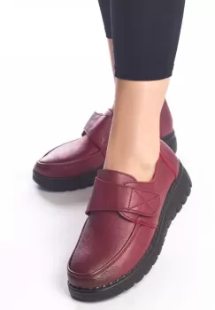 Pantofi casual kayla rosu piele ecologica imagine