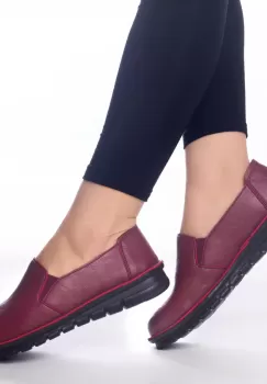 Pantofi casual martha rosu piele ecologica imagine