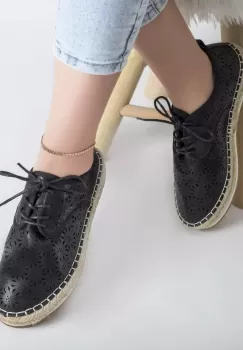 Pantofi casual mira negru piele ecologica imagine