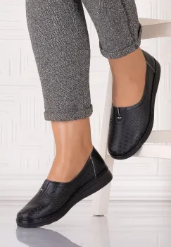 Pantofi casual Negrii dama din Piele Ecologica Amosa imagine