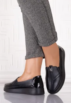 Pantofi casual Negrii dama din Piele Ecologica Assia imagine