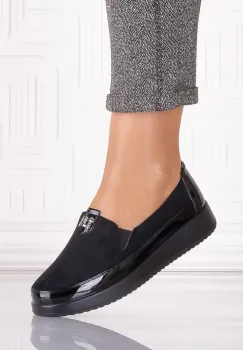 Pantofi casual Negrii dama din Piele Ecologica Assia imagine