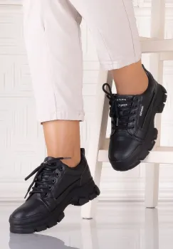 Pantofi casual Negrii dama din Piele Ecologica Astoia imagine