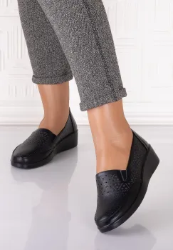 Pantofi casual Negrii dama din Piele Ecologica Aveline imagine