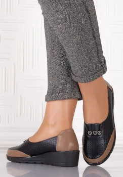 Pantofi casual Negrii dama din Piele Ecologica Irsaia imagine