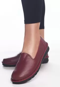 Pantofi casual orpha rosu piele ecologica imagine