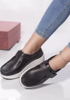 Pantofi casual rachel piele naturala negru imagine
