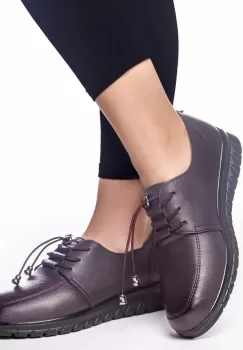 Pantofi casual rhonda mov piele ecologica imagine