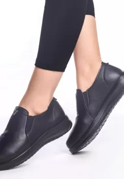 Pantofi casual roy negru piele ecologica imagine