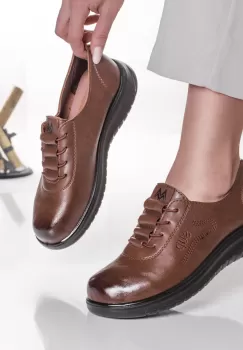 Pantofi casual viviana maro piele ecologica imagine