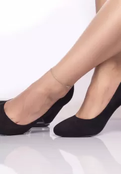 Pantofi cu toc zarita piele ecologica intoarsa negru imagine