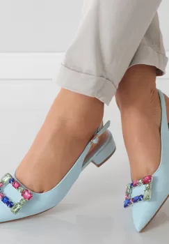 Pantofi dama Albastri din Piele Ecologica Enver imagine
