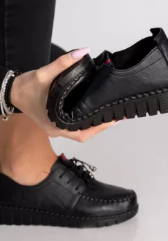 Pantofi dama albastru piele ecologica ajuana imagine