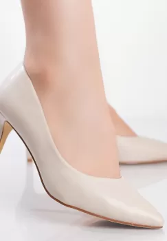Pantofi dama Bej din Piele Ecologica Dania imagine