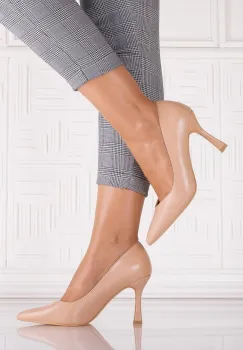 Pantofi dama Bej din Piele Ecologica Melizia imagine