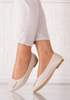 Pantofi dama Bej din Piele Ecologica Yolandia imagine