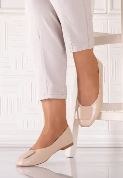 Pantofi dama Bej din Piele Ecologica Yolandia imagine