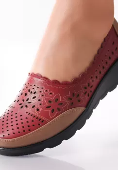 Pantofi dama Bordo din Piele Ecologica Desi imagine