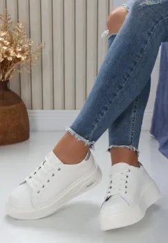 Pantofi dama casual Alb din Piele Naturala Issa imagine