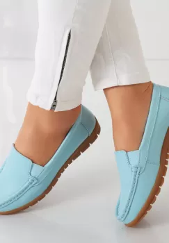 Pantofi dama casual Albastri din Piele Naturala Comoi imagine