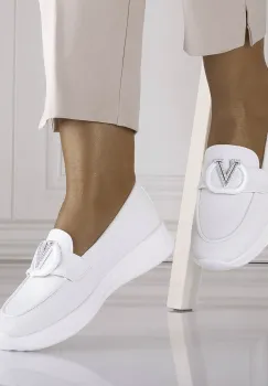 Pantofi dama Casual Albi din Piele Ecologica Nelisia imagine