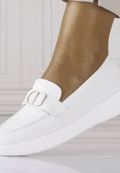 Pantofi dama Casual Albi din Piele Ecologica Ulmira imagine