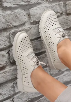 Pantofi dama casual Bej din Piele Ecologica Aseva imagine