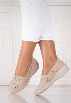 Pantofi dama casual Bej din Piele Ecologica Audara imagine