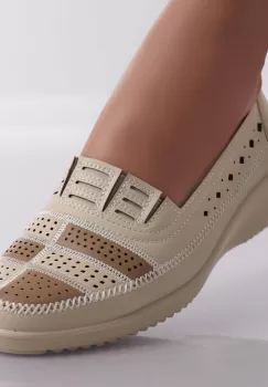 Pantofi dama casual Bej din Piele Ecologica Belen imagine