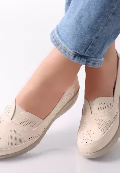 Pantofi dama casual Bej din Piele Ecologica Dinda imagine