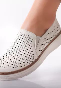 Pantofi dama casual Bej din Piele Ecologica Ismar imagine