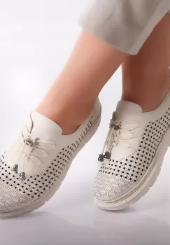 Pantofi dama casual Bej din Piele Ecologica Julisa imagine