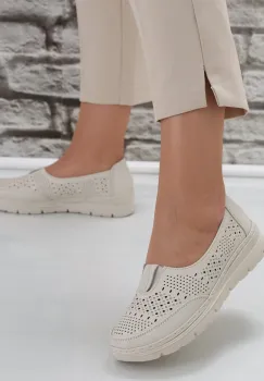 Pantofi dama casual Bej din Piele Ecologica Molica imagine