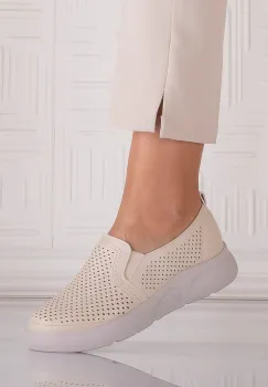 Pantofi dama Casual Bej din Piele Ecologica Nilasa imagine