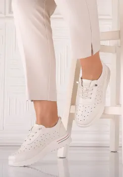Pantofi dama Casual Bej din Piele Ecologica Nolya imagine
