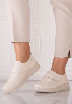 Pantofi dama Casual Bej din Piele Ecologica Osica imagine