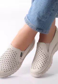 Pantofi dama casual Bej din Piele Ecologica Ozel imagine