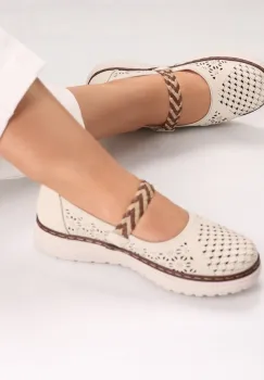 Pantofi dama casual Bej din Piele Ecologica Rimana imagine