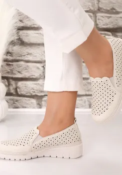 Pantofi dama casual Bej din Piele Ecologica Rujaina imagine