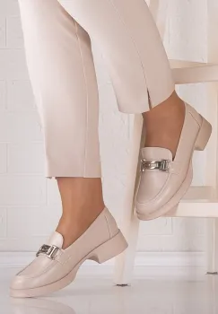 Pantofi dama casual Bej din Piele Ecologica Vanora imagine