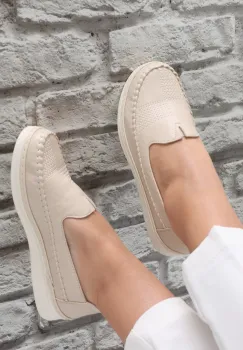 Pantofi dama casual bej din Piele Ecologica Zinam imagine